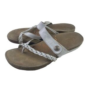 Women's Aetrex Lena White Leather Sandal 7